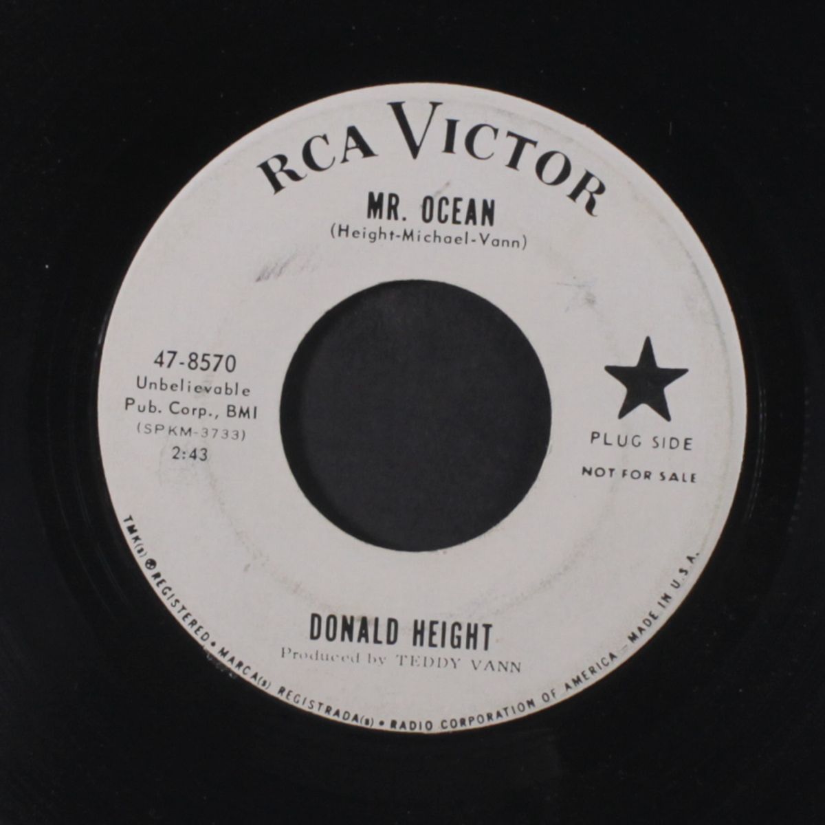 girl do you love me / mr. ocean by DONALD HEIGHT