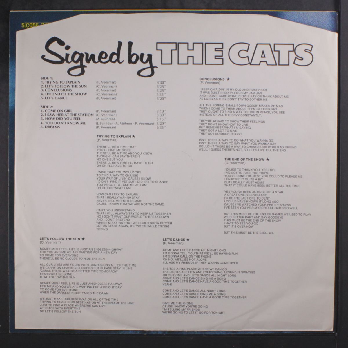 signed by the cats by CATS