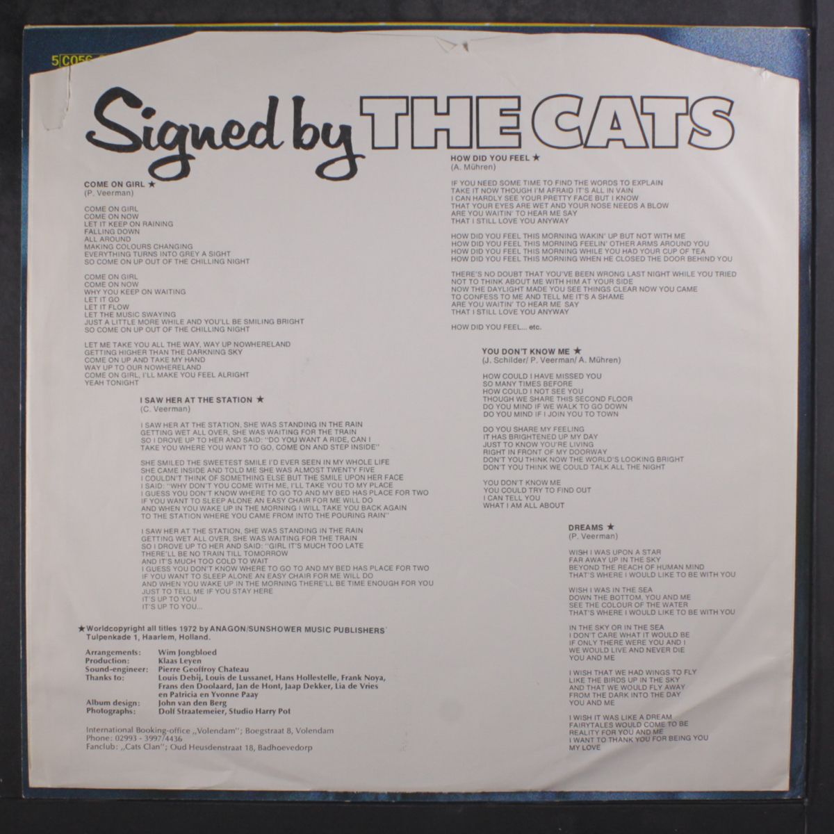 signed by the cats by CATS