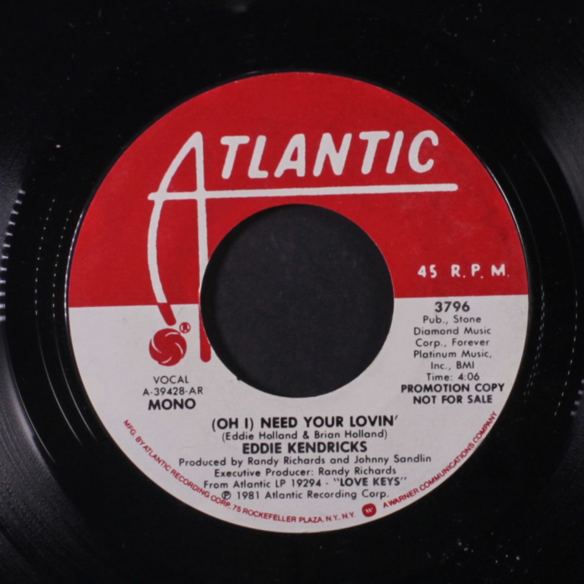 (oh i) need your lovin' / mono by EDDIE KENDRICKS