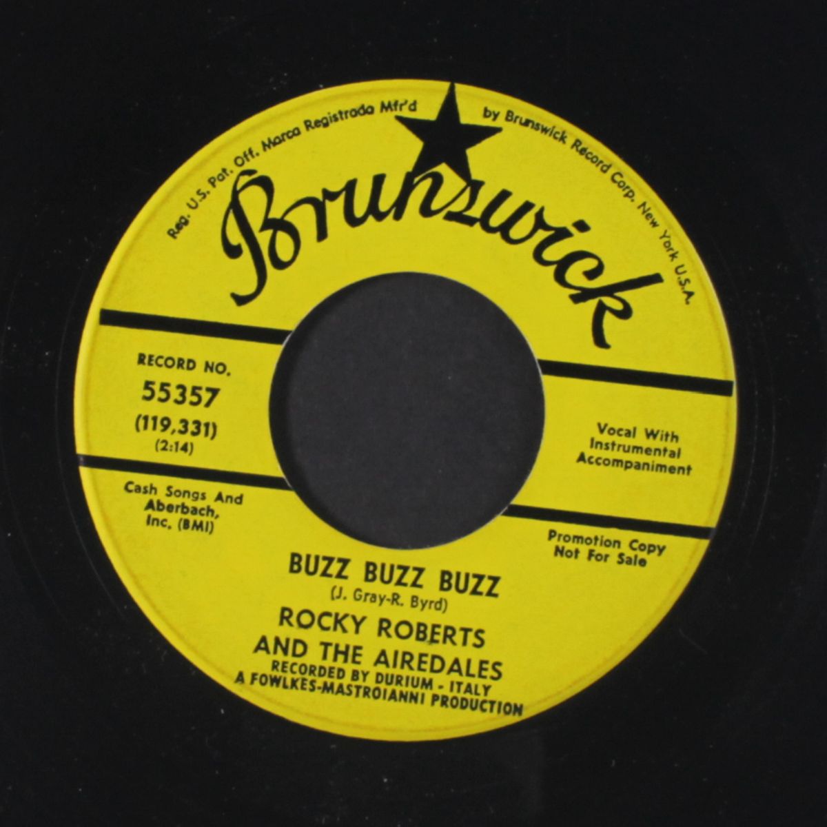 too much / buzz buzz buzz by ROCKY ROBERTS & AIREDALES