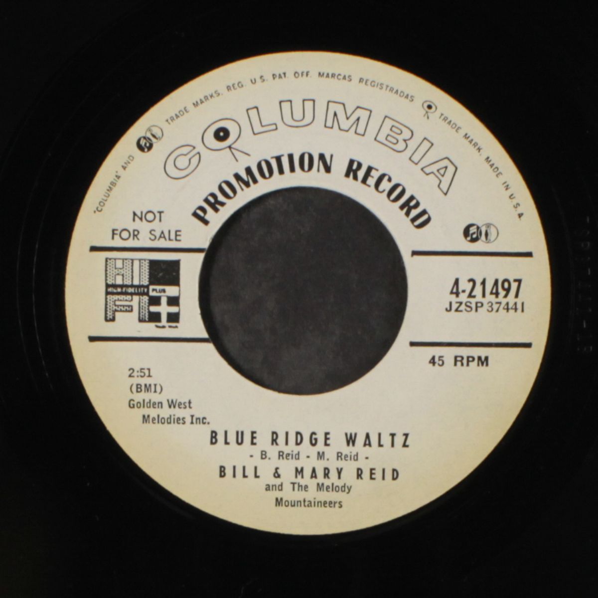 in my heart i love you yet / blue ridge waltz by BILL & MARY REID
