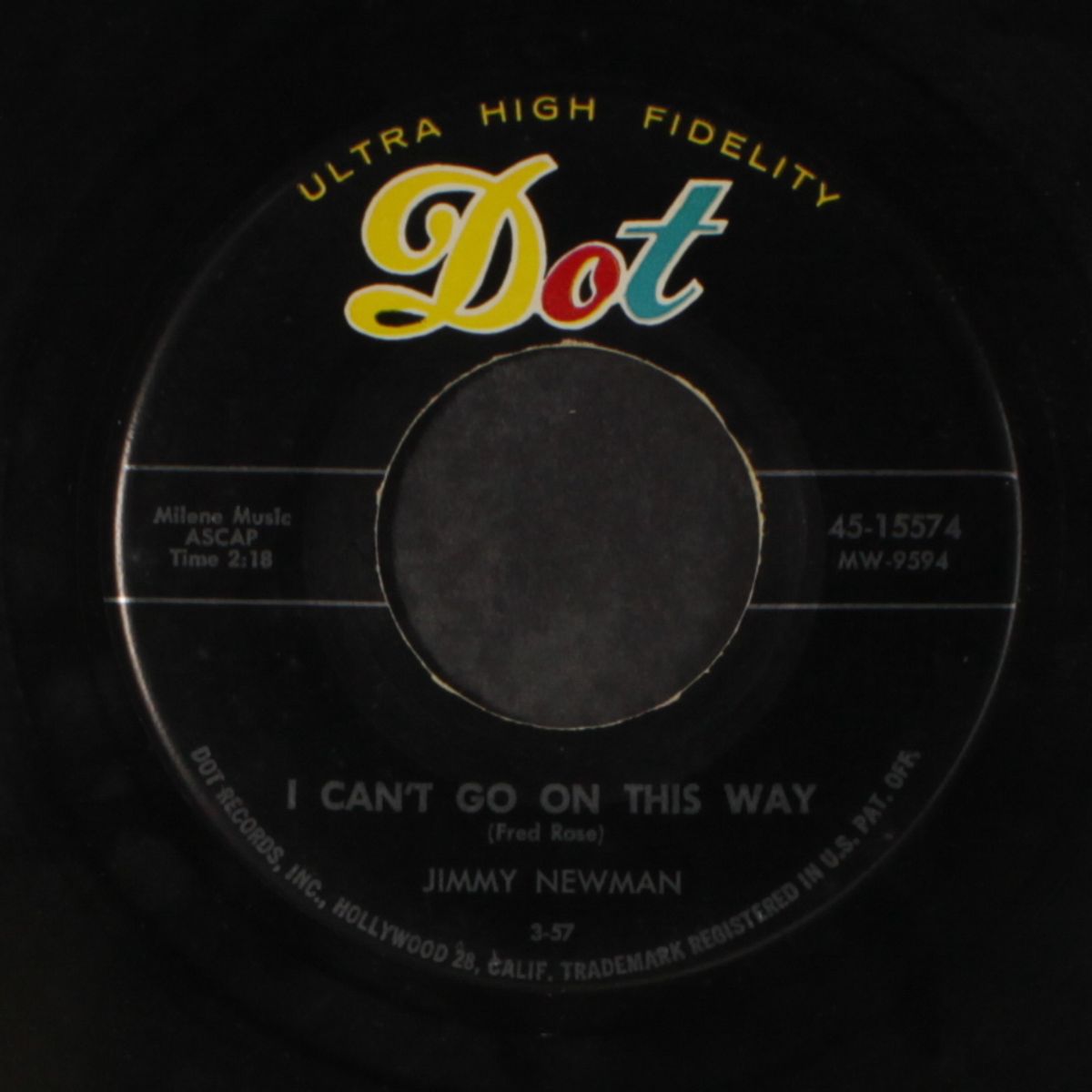 a fallen star / i can't go on this way by JIMMY NEWMAN