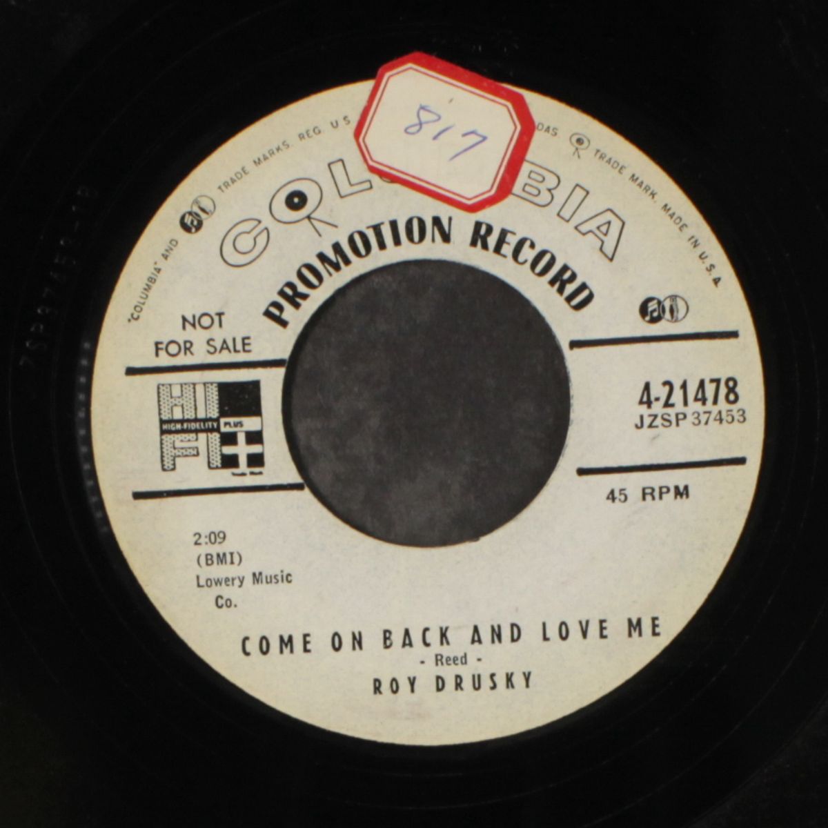 come on back and love me / what am i worth by ROY DRUSKY