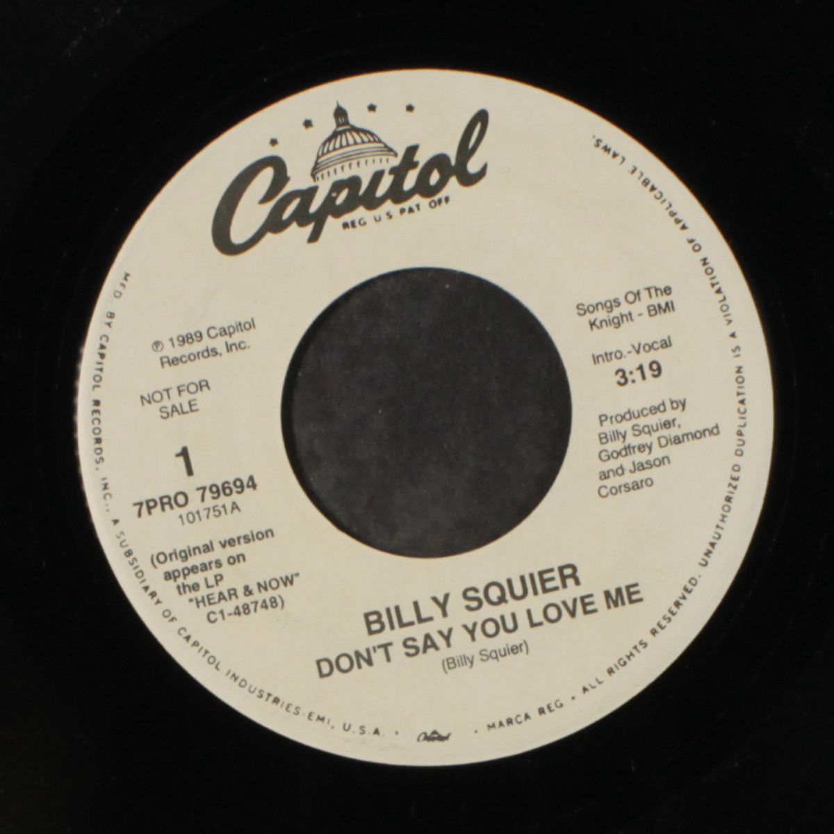 don't say you love me / same by BILLY SQUIER