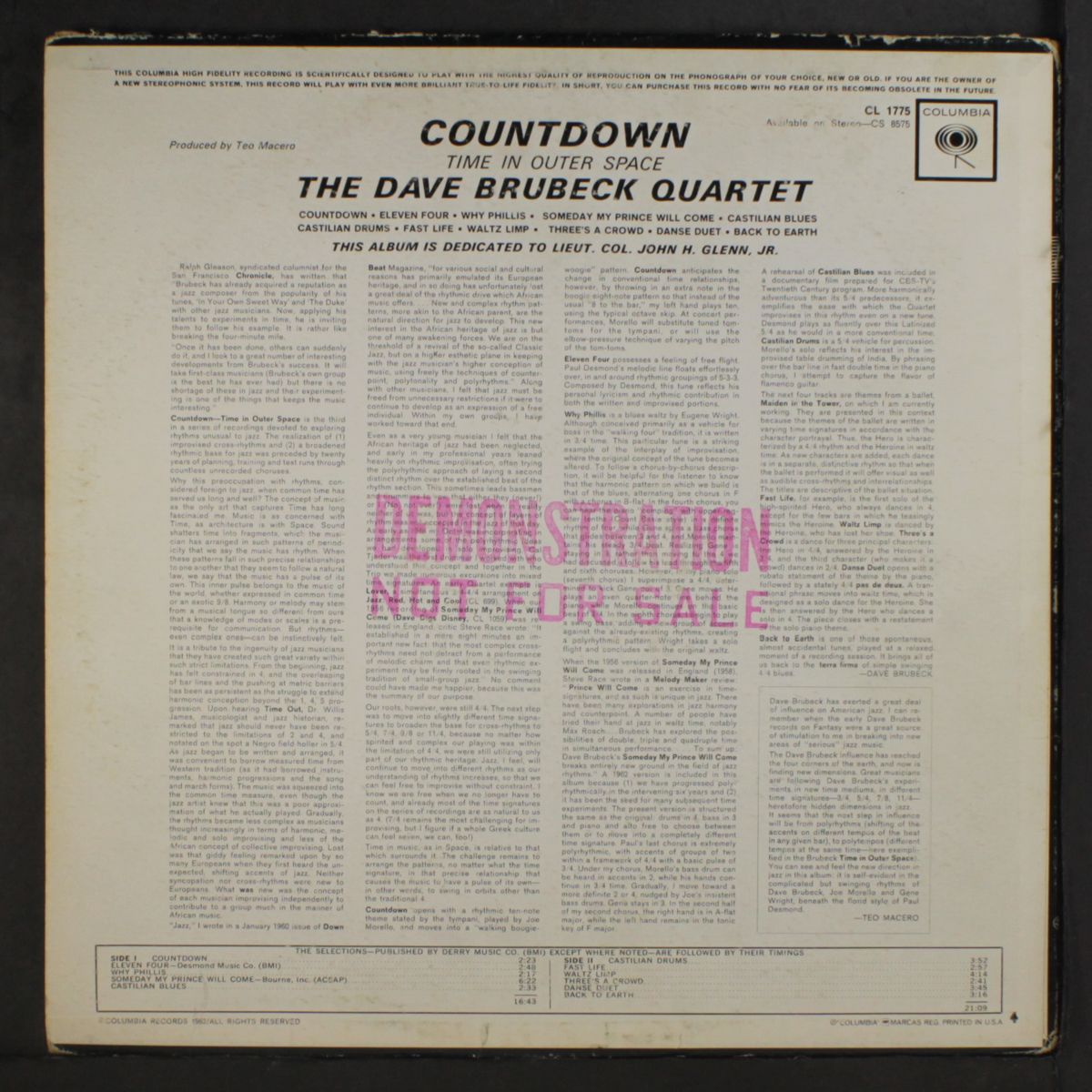 countdown, time in outer space by DAVE BRUBECK