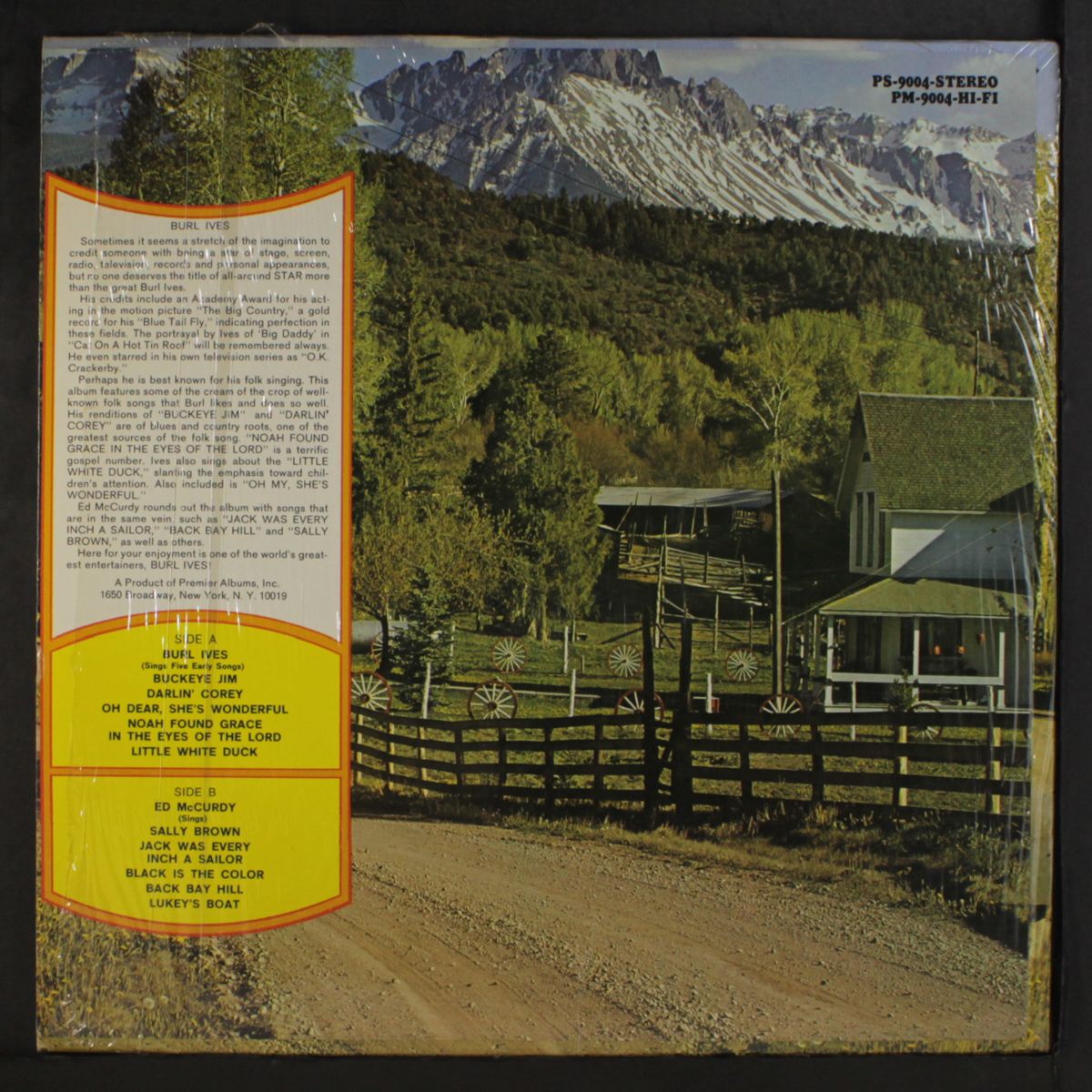 burl ives sings five early tunes / also starring ed mccurdy by BURL IVES