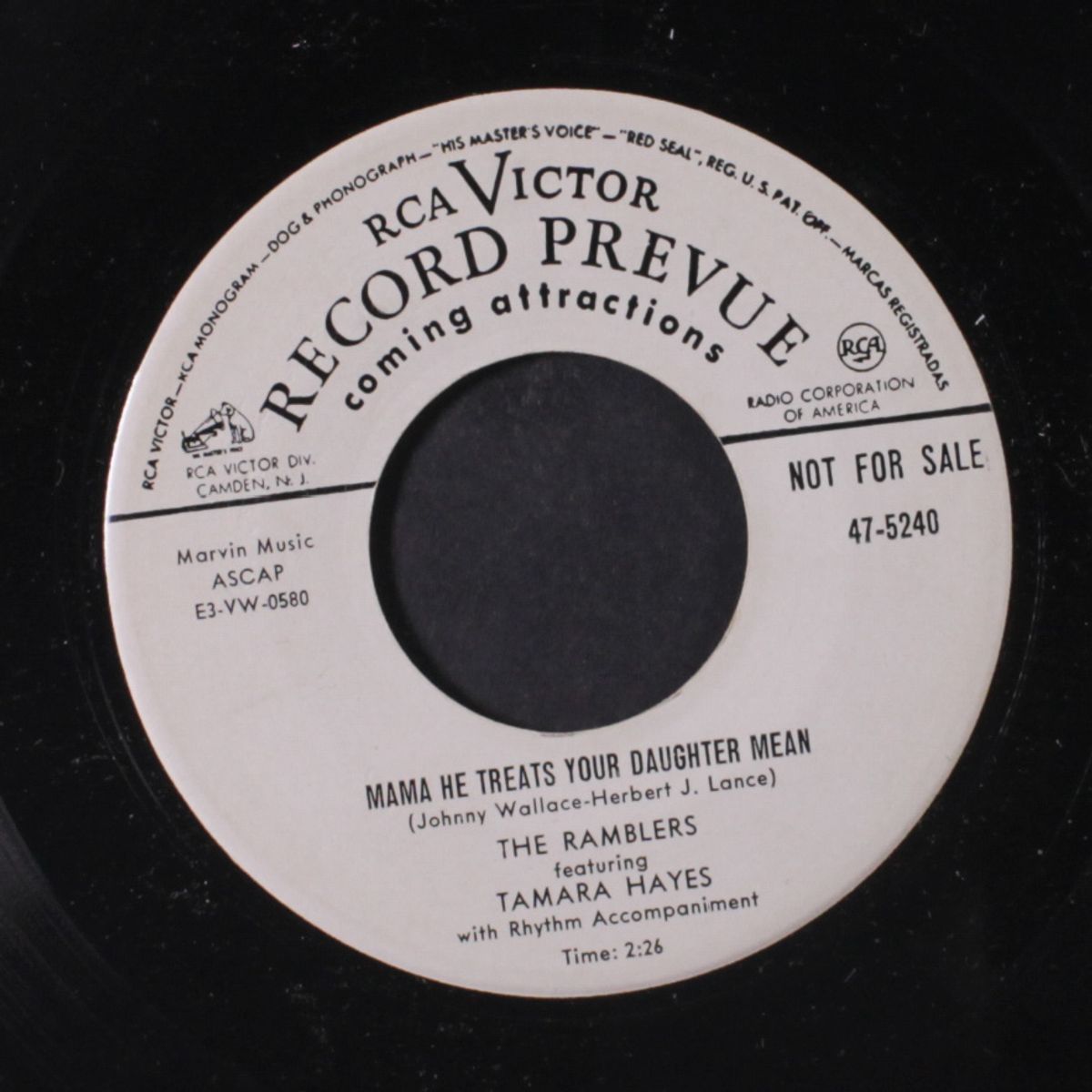the bull walked around, olay / mama he treats your daughter mean / and by RAMBLERS