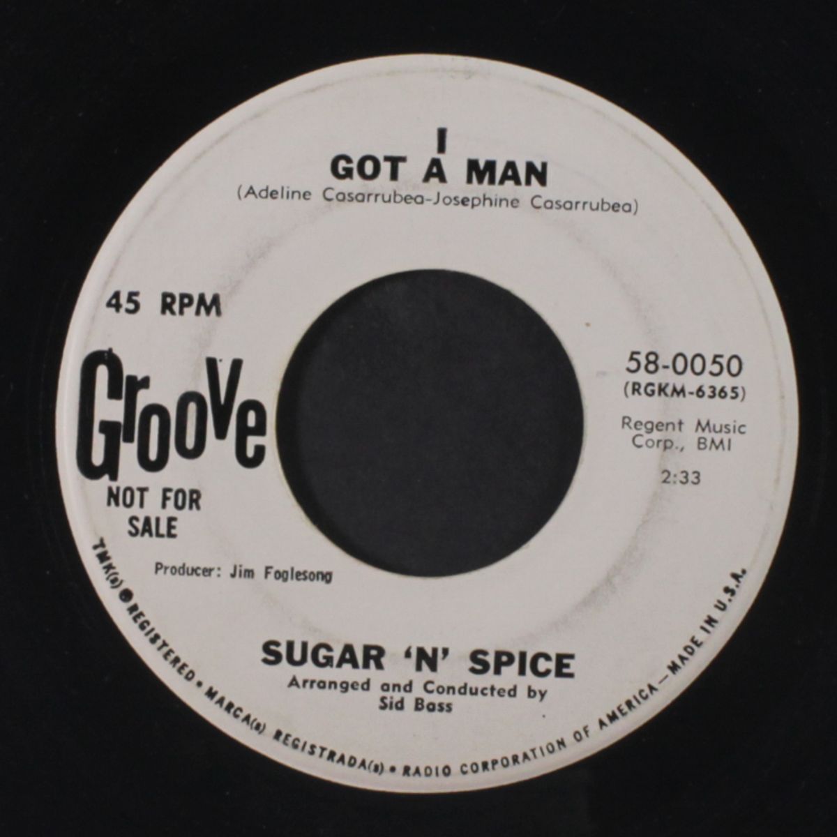 i got a a man / easy squeezin' by SUGAR 'N' SPICE