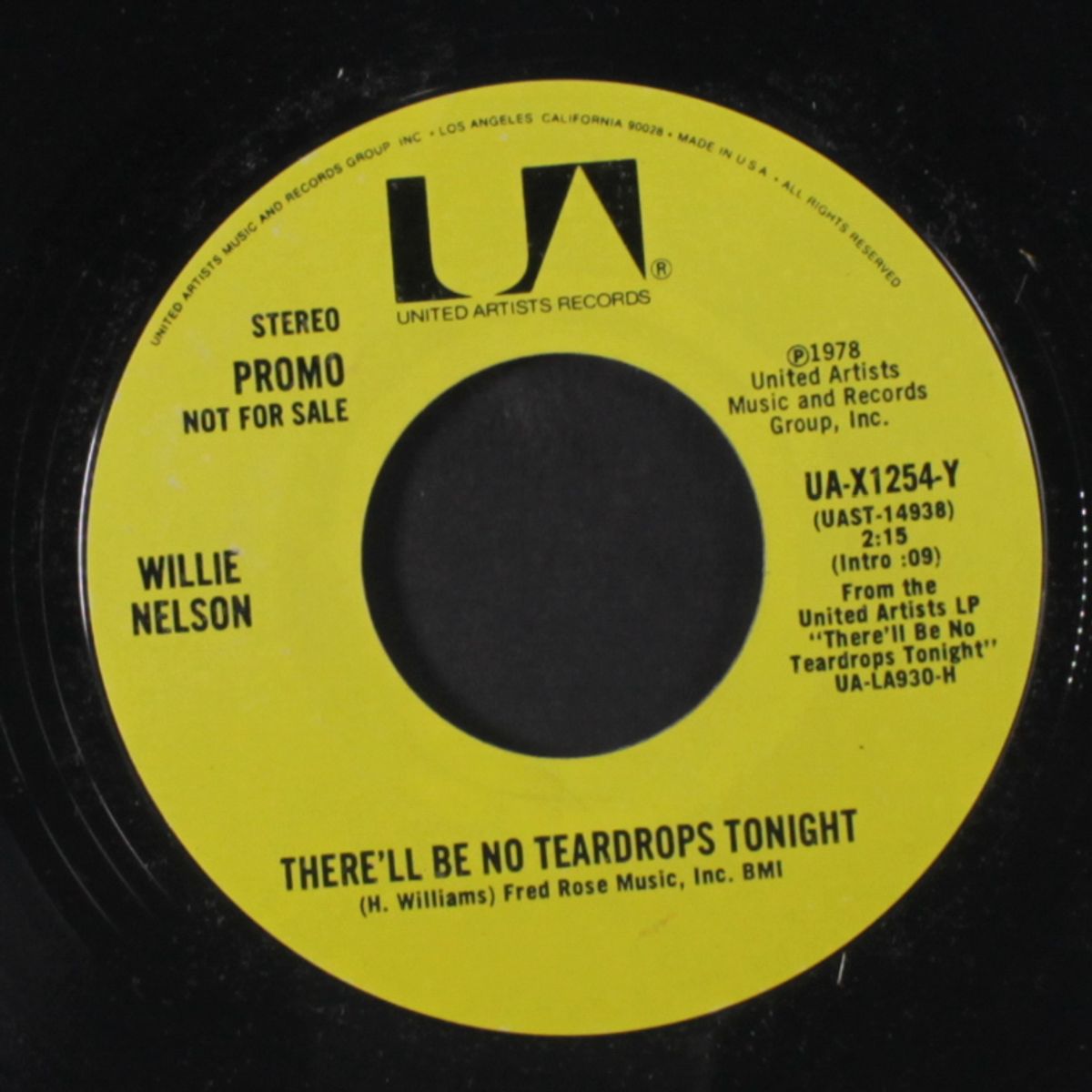 there'll be no teardrops tonight / mono by WILLIE NELSON