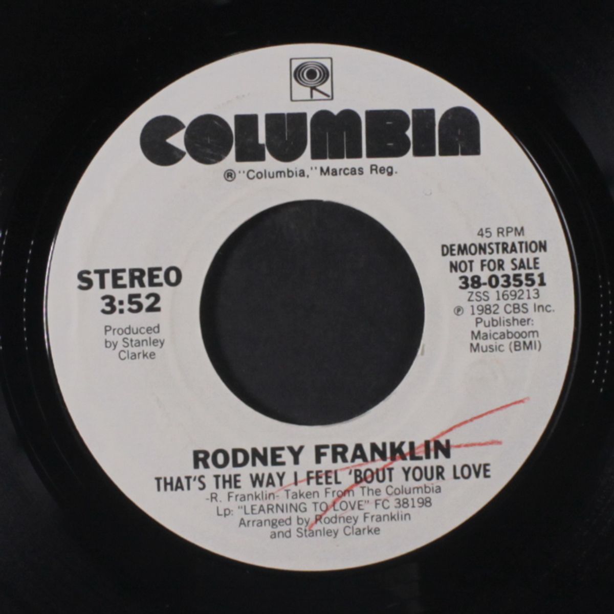 that's the way i feel 'bout your love / same by RODNEY FRANKLIN