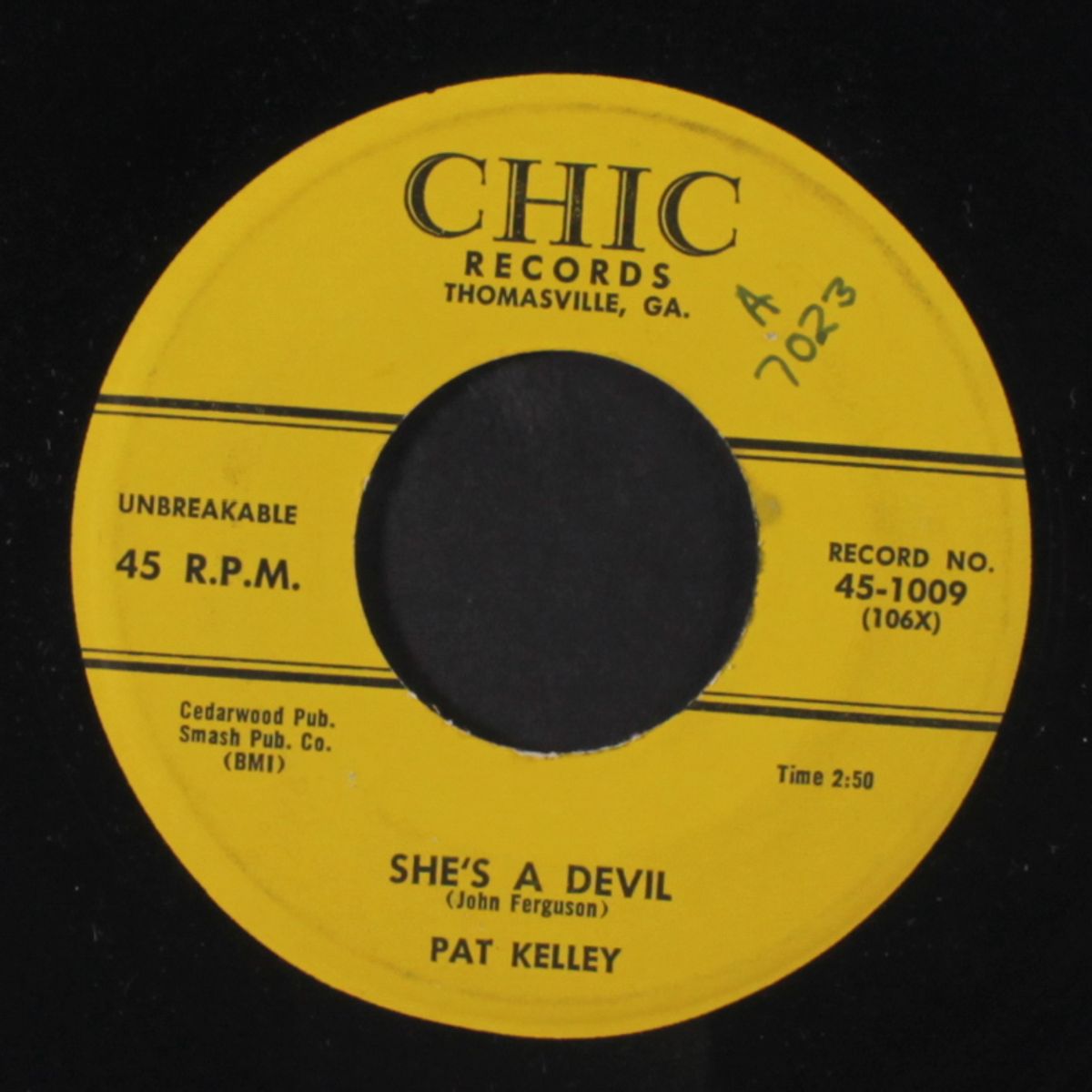 the stranger dressed in black / she's a devil by PAT KELLEY