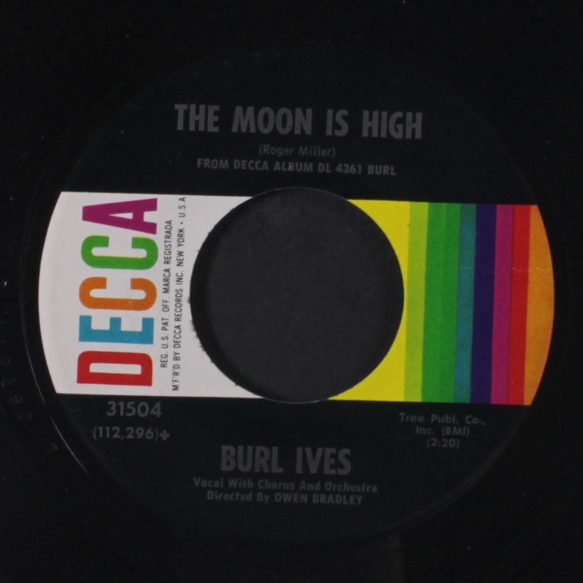 i'm the boss / the moon is high by BURL IVES