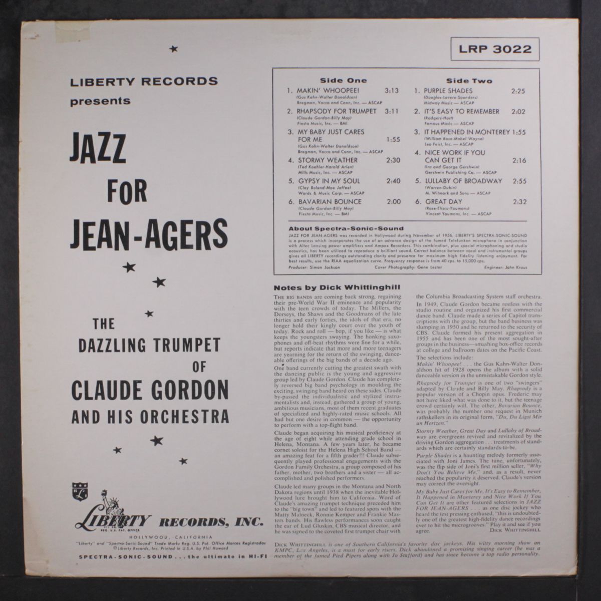 jazz for jean-agers by CLAUDE GORDON