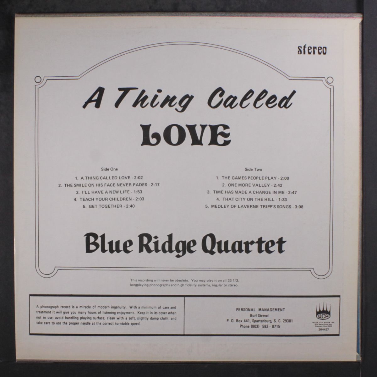 a thing called love by BLUE RIDGE QUARTET