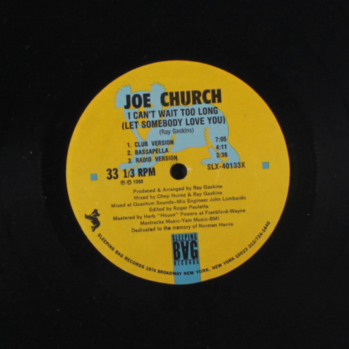 i can't wait too long (let somebody love you) by JOE CHURCH