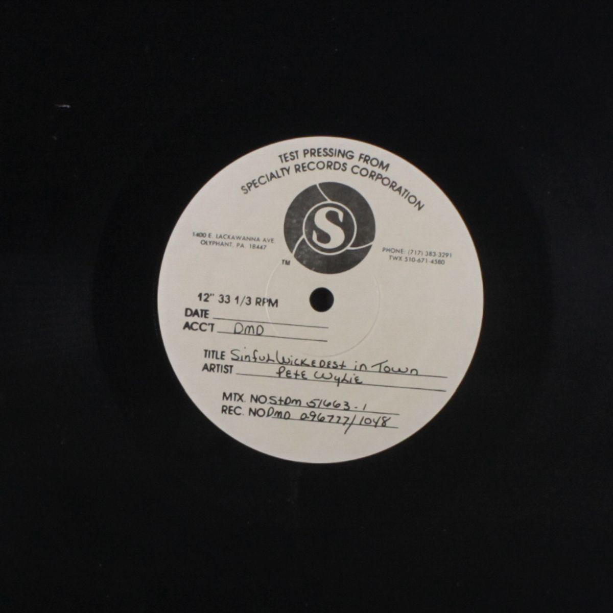 sinful! by PETE WYLIE