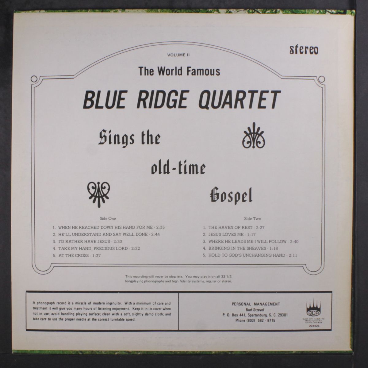 sings the old time gospel, vol. 2 by BLUE RIDGE QUARTET