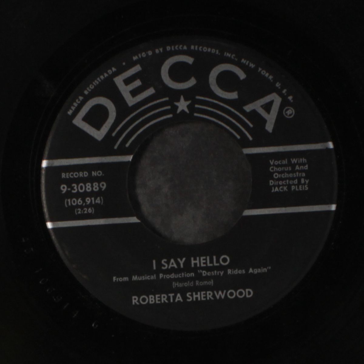 i say hello / my song by ROBERTA SHERWOOD