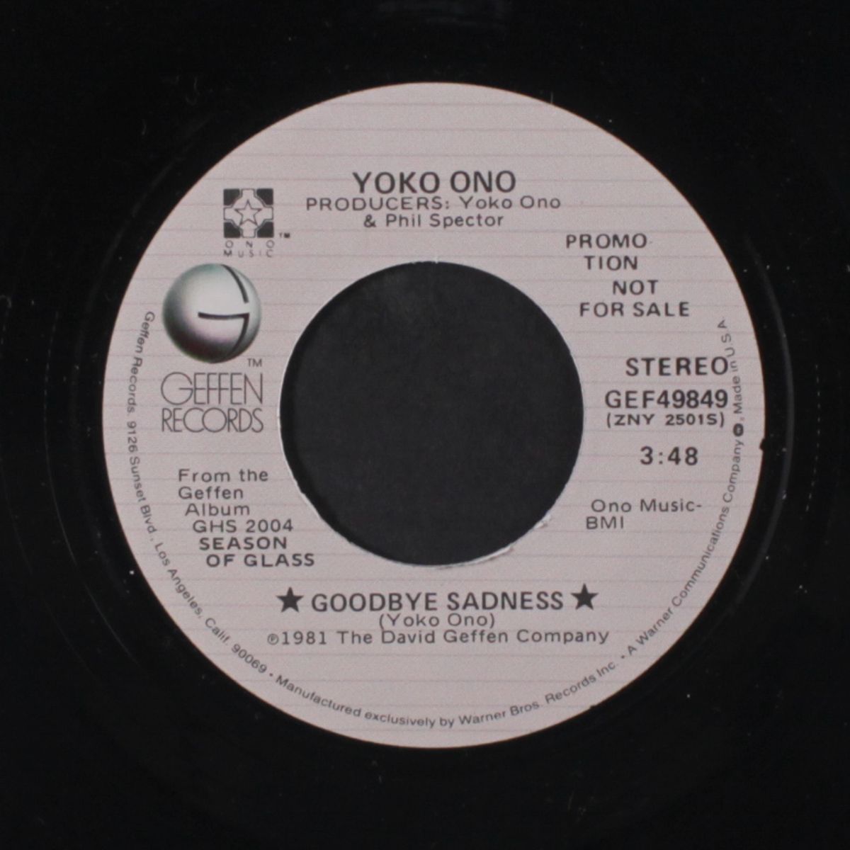 goodbye sadness / i don't know why by YOKO ONO