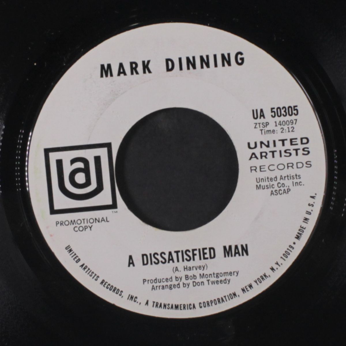 throw a little love my way / a dissatisfied man by MARK DINNING