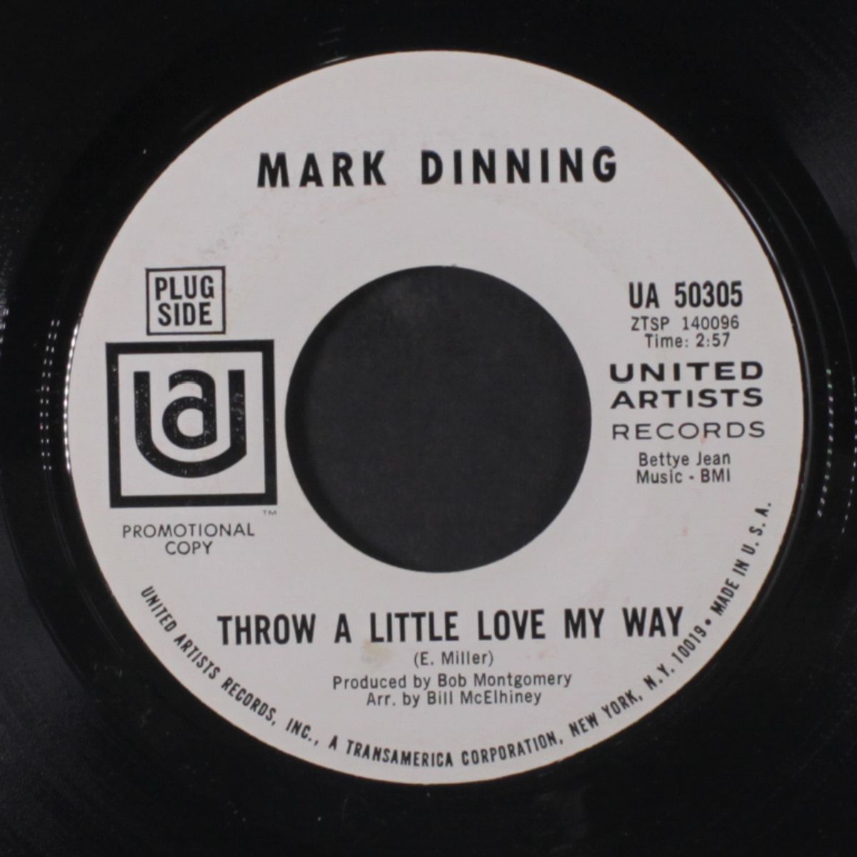 throw a little love my way / a dissatisfied man by MARK DINNING