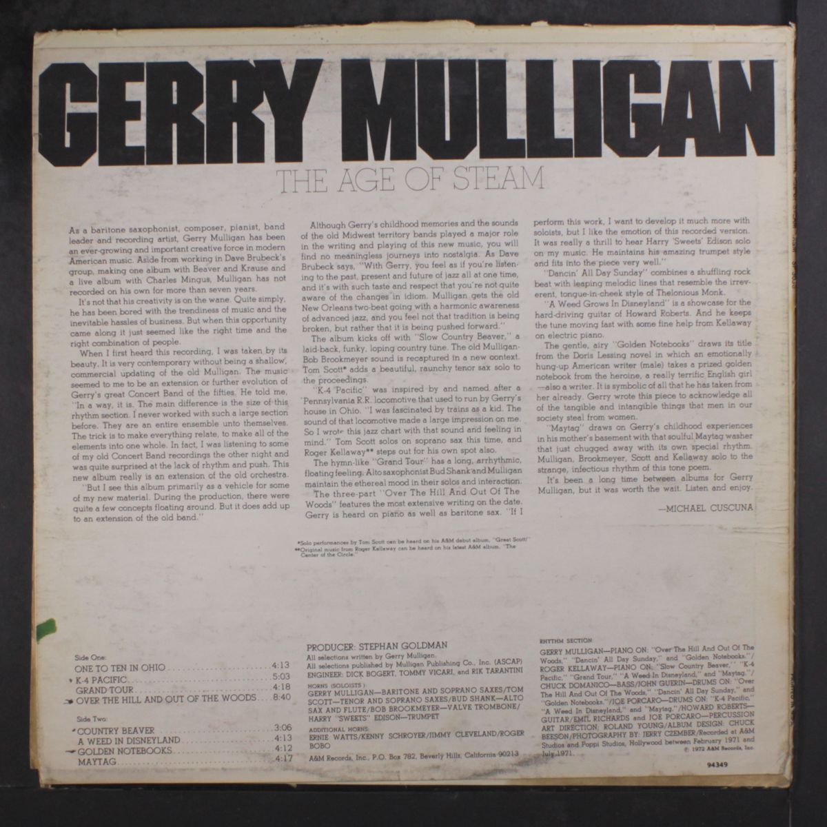 the age of steam by GERRY MULLIGAN