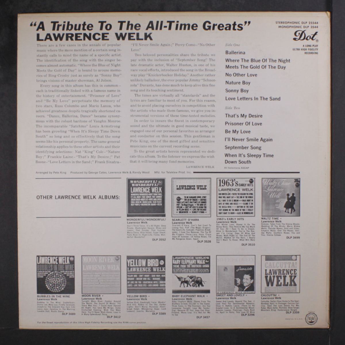 a tribute to the all time greats by LAWRENCE WELK