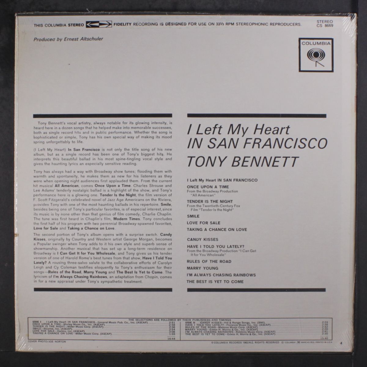 i left my heart in san francisco by TONY BENNETT