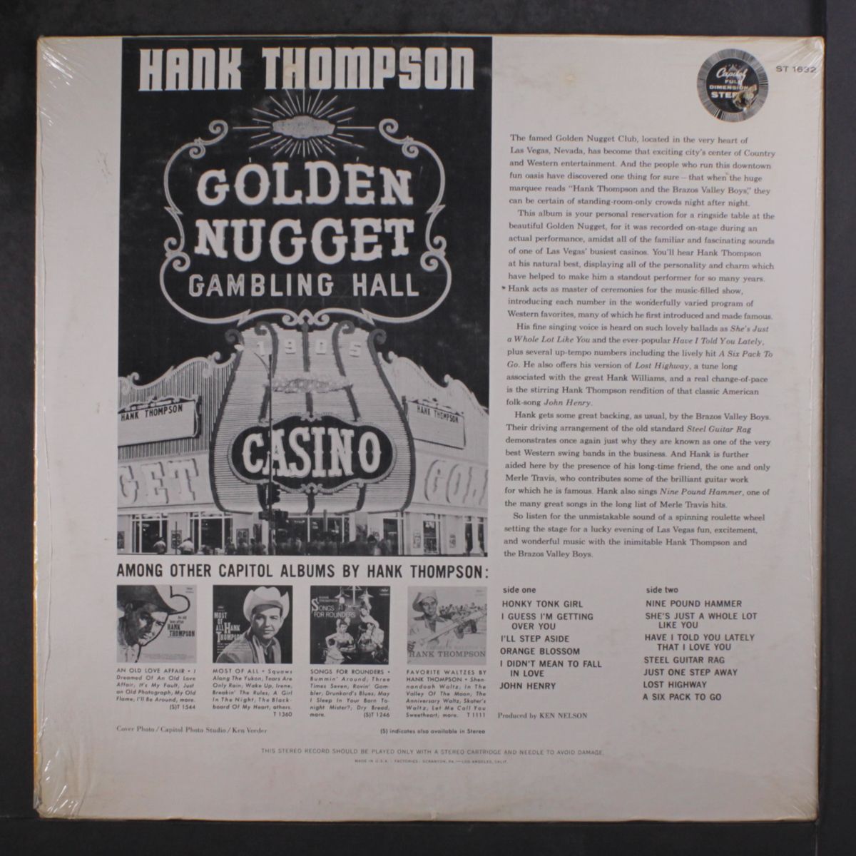 at the golden nugget by HANK THOMPSON