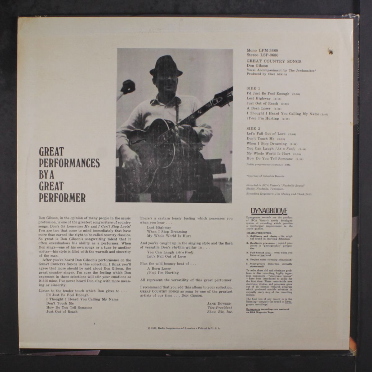 great country songs by DON GIBSON