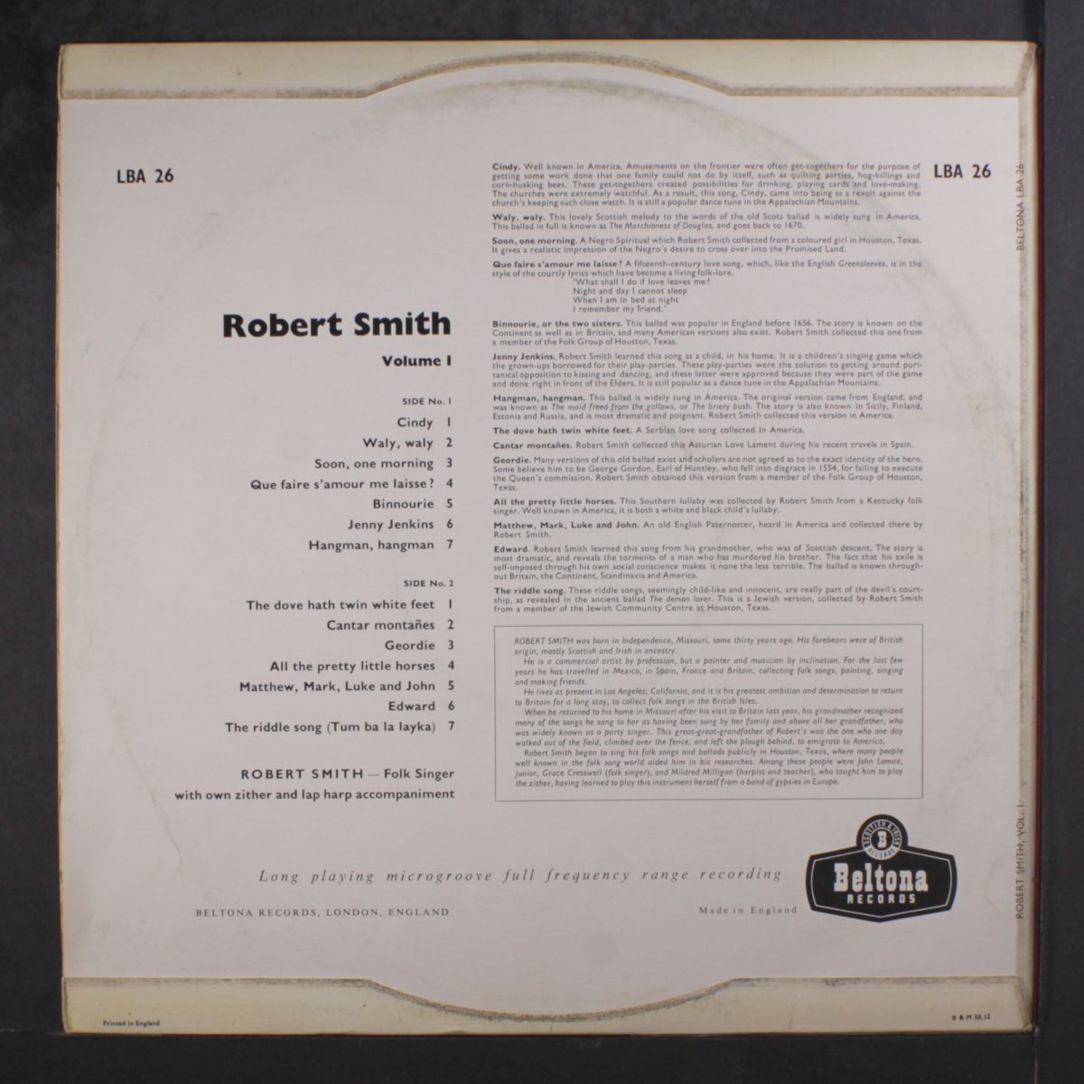 volume 1 by ROBERT SMITH