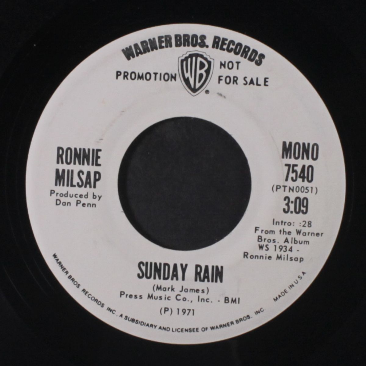 sunday rain / mono by RONNIE MILSAP