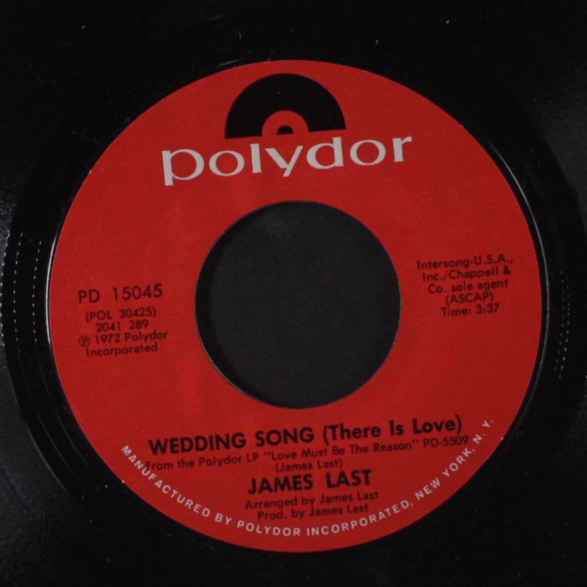 love must be the reason / wedding song (there is love) by JAMES LAST