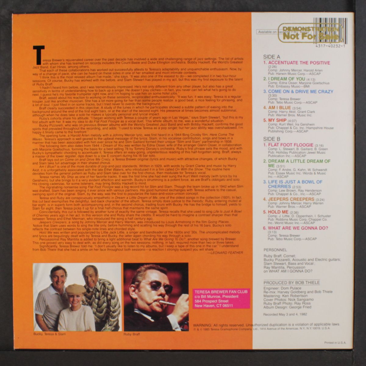 midnight cafe by TERESA BREWER
