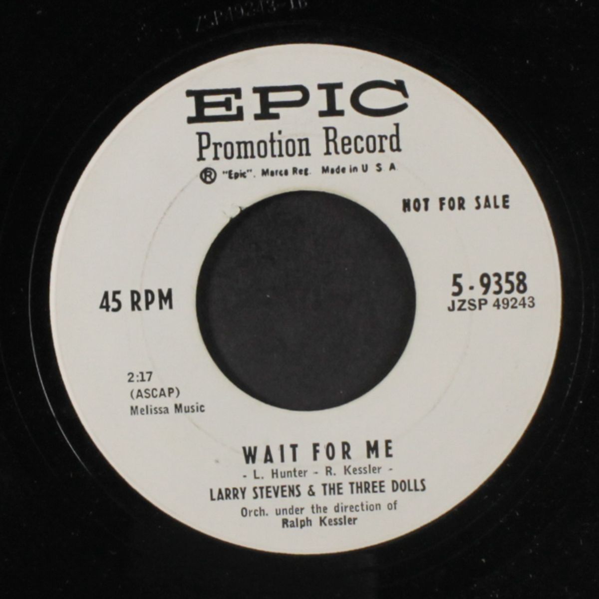 a girl named marie / wait for me by LARRY STEVENS & THREE DOLLS