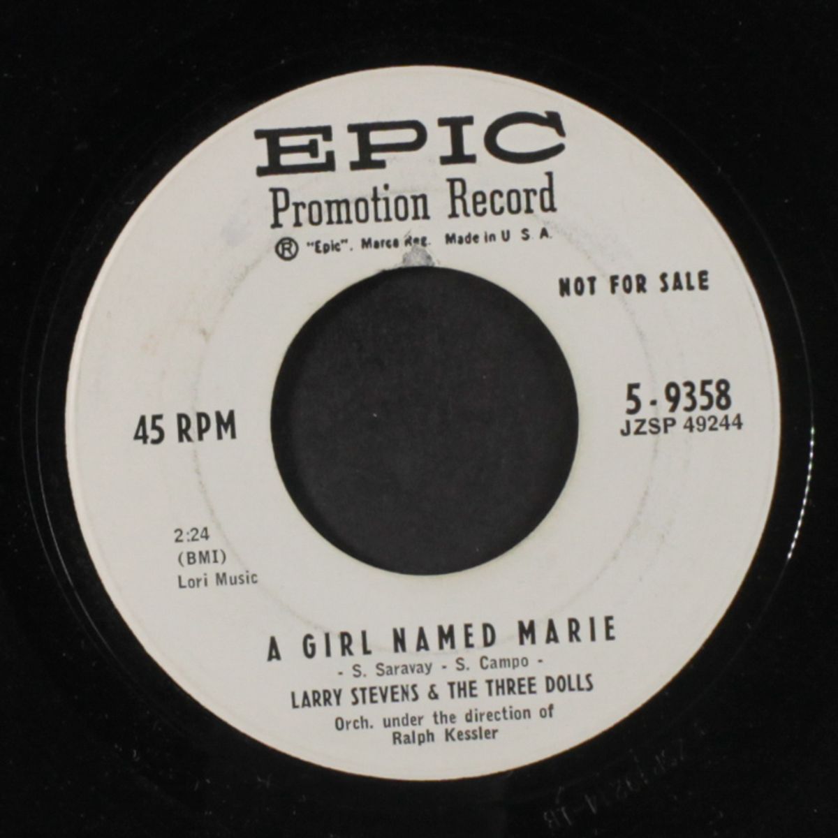 a girl named marie / wait for me by LARRY STEVENS & THREE DOLLS
