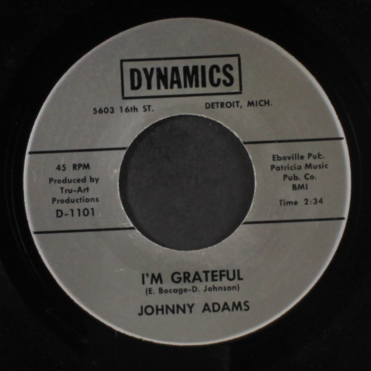 i'm grateful / going to the city by JOHNNY ADAMS