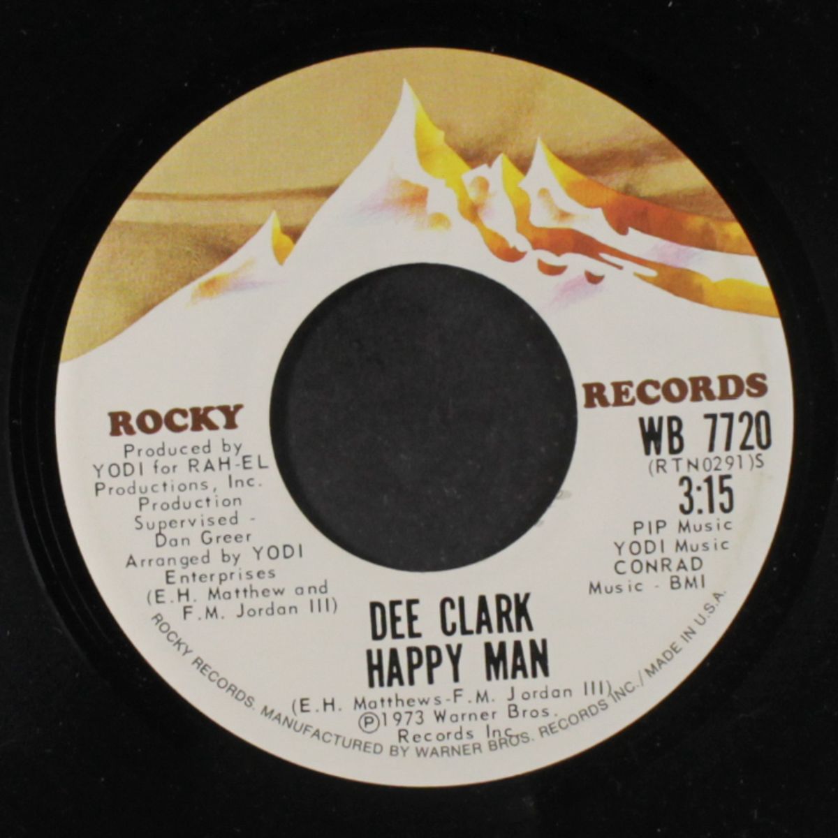 raindrops "73" / happy man by DEE CLARK