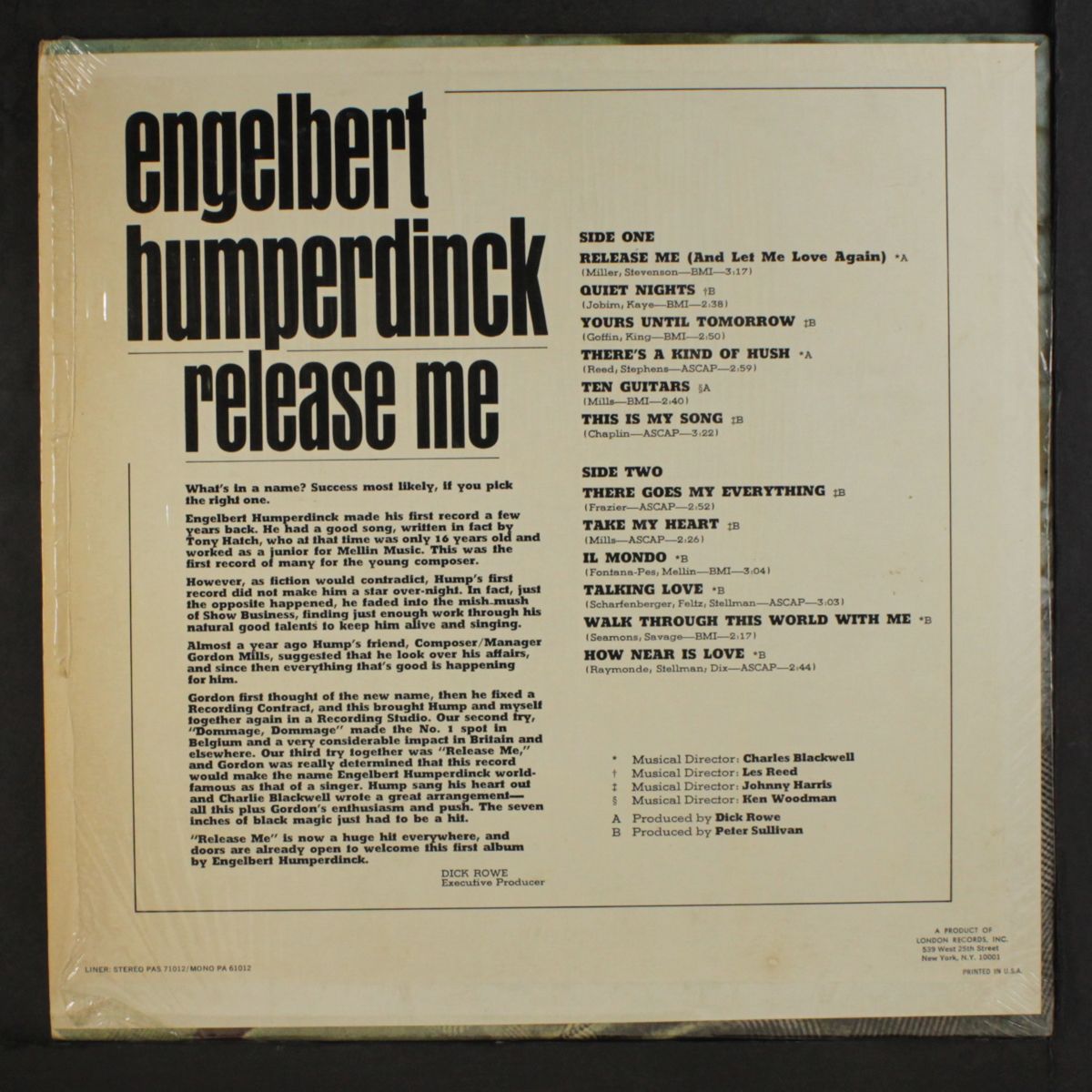 release me by ENGELBERT HUMPERDINCK
