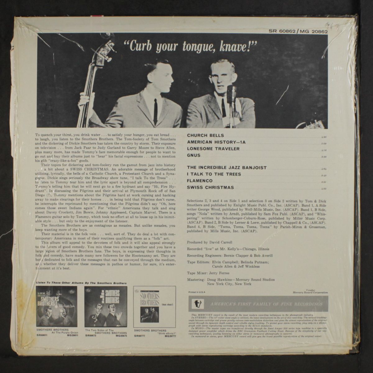curb your tongue, knave! by SMOTHERS BROTHERS