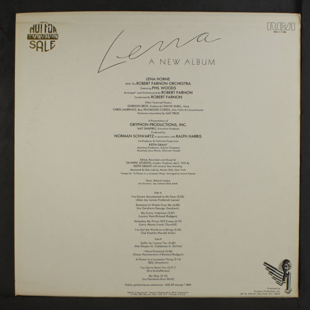 a new album by LENA HORNE