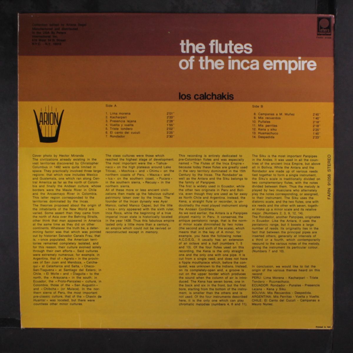 the flutes of the inca empire by LOS CALCHAKIS
