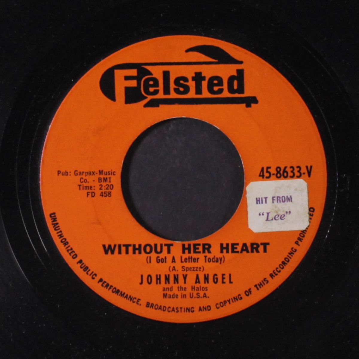 without her heart / lady of spain by JOHNNY ANGEL