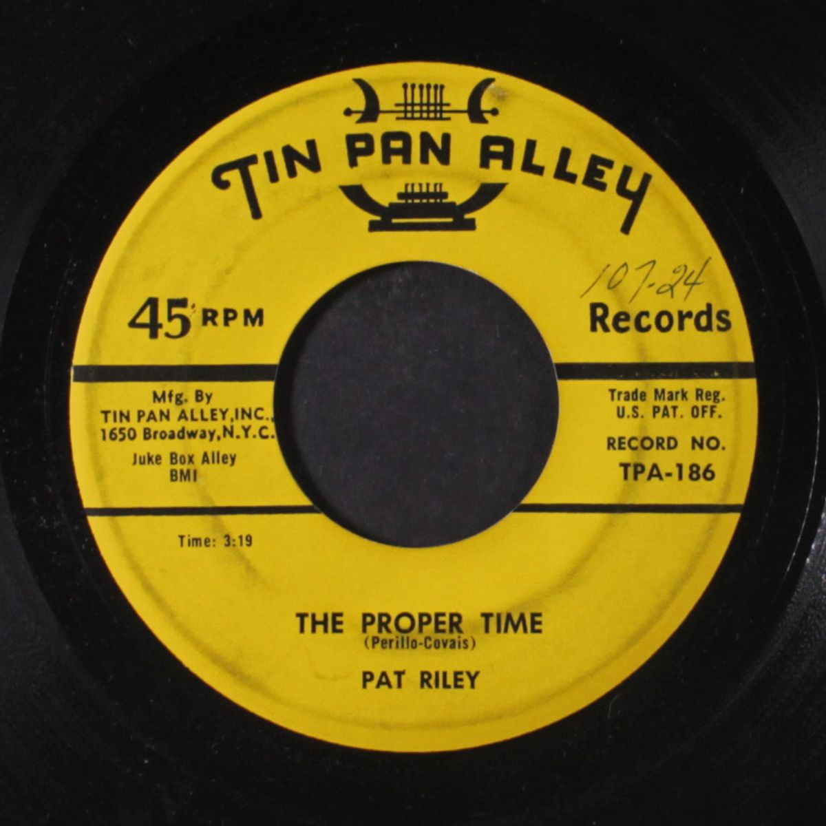 no regrets have i / the proper time by PAT RILEY
