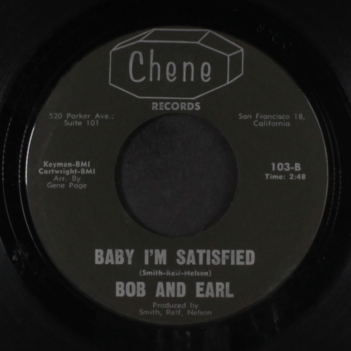 the sissy / baby i'm satisfied by BOB & EARL
