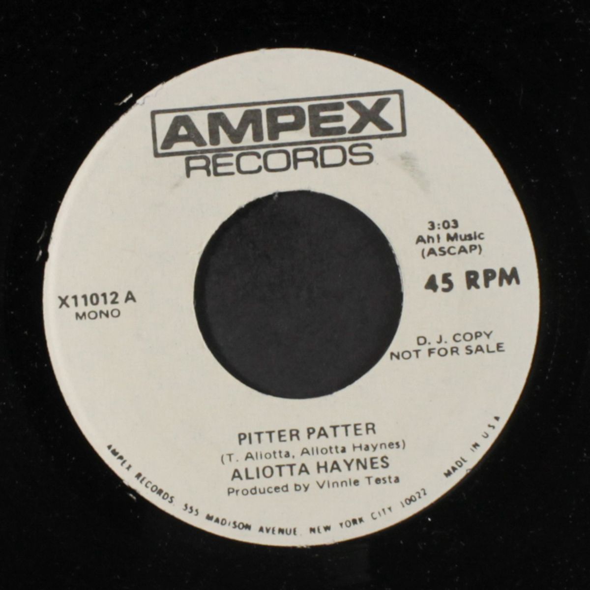 pitter patter / mono by ALIOTTA HAYNES