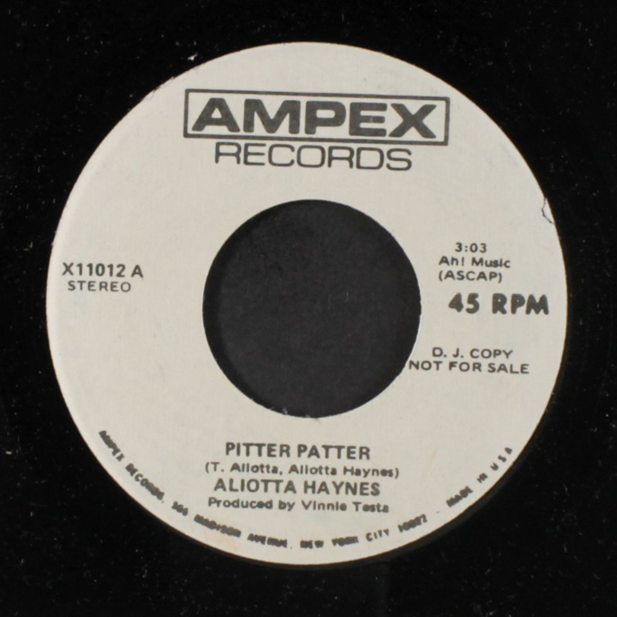 pitter patter / mono by ALIOTTA HAYNES