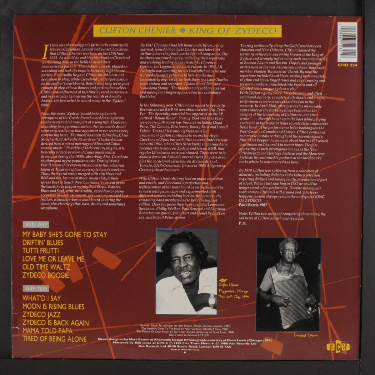 the king of zydeco by CLIFTON CHENIER