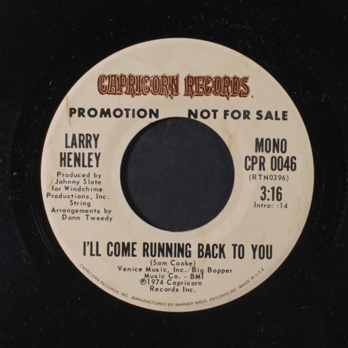 i'll come running back to you / mono by LARRY HENLEY